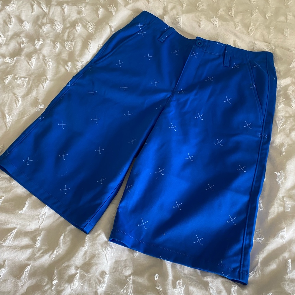 Under Armour Blue Golf Shorts, Boys size 16